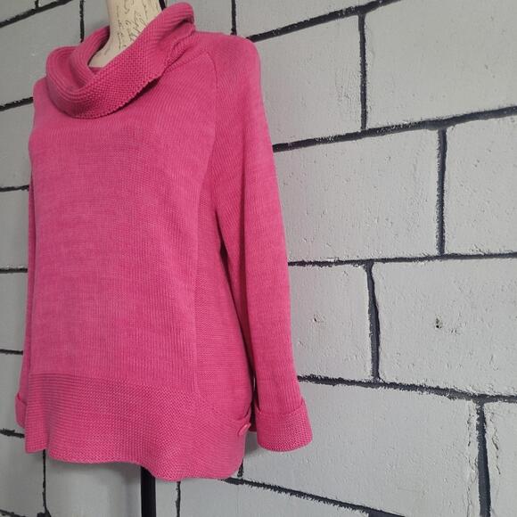 BUNDLE SALE! JILLIAN & NICOLE Pink Cowl Neck Sweater Size L - Picture 3 of 10